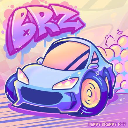 Colorful BRZ Cartoon