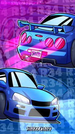 Skyline R34 Mobile Wallpaper