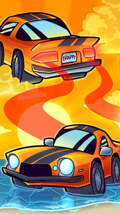 Sunset Camaro Mobile Wallpaper